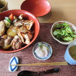 鳥歐 - 国産鶏の炭火焼き鳥丼セット　1944円