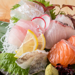 ながりの炉 - お造り5種盛合せ　