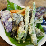 手打ちめん処 鍵 - 野菜天