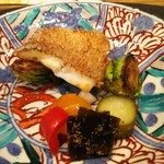 魯忍 - 甘鯛の松笠焼き 芽キャベツ炭焼き