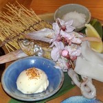 Sakuramaru - 浜田屋一夜干し盛りの七輪焼き