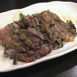 赤鶏炭焼 大安 - とり刺身(タタキ美味) 550円