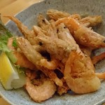 手打ちそば さくら - エビ唐揚げ