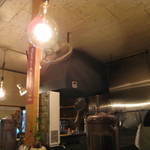 中華蕎麦 蘭鋳 - 本当はもっと薄黄な雰囲気です。（高感度で撮影したので）