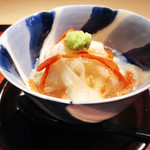 富小路 やま岸 - 1先付:牡蠣の蕪蒸し バチコ(2018.2月上旬)