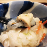 富小路 やま岸 - 1先付:牡蠣の蕪蒸し バチコ(2018.2月上旬)