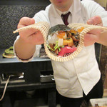 富小路 やま岸 - 提供前に/節分の太巻き(2018.2月上旬)