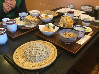 手打そば 一の梅 - かき揚げセット(1,480円)