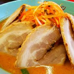 Kurumaya Ramen - 味噌チャーシュー麺。ガッツリ喰いのガテン系、G系。