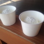 あまづキッチン - JAFの優待でいただいたミニアイス（ミルク）￥1000で1個もらえます。パンを買って￥2000を超えたので2個貰いました。なかなか美味！