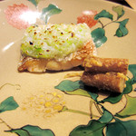 富小路 やま岸 - 14.太刀魚のネギ焼き　たたきごぼう