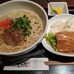 琉球・梅酒ダイニング　てぃーだ - 【2018/3】ソーキそば＋ラフテー丼(ミニ)