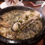 Wain Shokudou Yosuga - 牡蛎と青のりの石焼きリゾット