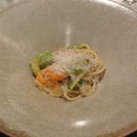 リストランテ カノフィーロ - フランス産仔羊のラグーと空豆のソース　キタッラ