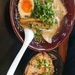 味楽 - 手打ち潮そば、焼き豚丼