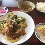 味源 - 日替りランチ C  ご飯はお代わり自由です。