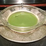 あざみ野うかい亭 - グリーンピースの冷製スープ