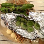 肥後大衆酒場ナナイロ - 空豆のホイル焼き