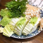 朝起 - スッポン鍋 野菜