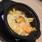 丸の内ディンドン - オムライスデミグラスソース＆カットビーフステーキ＆シーフードグラタン（１，５８０円）２０１８年３月