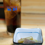 江戸政 - 料理写真:2018.3 コーヒーハイ（300円）、お通し（無料）