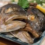 光寿司 - 2018.3 かぶと焼（550円）カンパチ