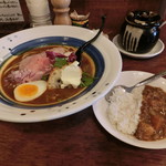 海老丸らーめん - 海老丸ラーメン、チキンカレー