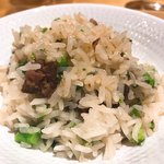 一碗水 - 猪肉の腸詰と菜の花の上海式ご飯