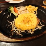 ぱぱばーぐまますいーつ - 女子会コース 常陸牛ままバーグ 粗挽き + チェダーチーズ （3100円）