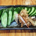 屋台居酒屋 大阪 満マル - 胡瓜一本付け