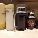 にし邑 - 調味料、辛子が抜けてます。