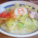 Hachiban Ramen - とんこつ野菜らーめん・野菜増し