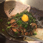 炭火焼鳥 なかお - 地鶏ユッケ