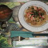 ひすいの海 - 料理写真:南蛮エビとホタテのバジルパスタ