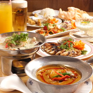 激辛 アンちゃんコース 全8品 ワンドリンク 1 980 コンケン 京都河原町 タイ料理 食べログ