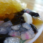 阿婆冰 - 冰をどけると、粉圓が出てくる出てくる！