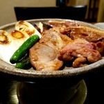 Oyumian - 鴨ロースを陶板焼き