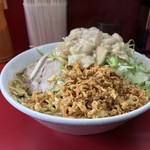 ラーメン二郎 - 大ラーメン ねぎ汁なし ニンニク少し ヤサイ半分 アブラ！