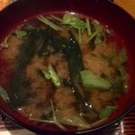 豚珍館 - 千葉県産いもぶたヒレ定食130gの味噌汁