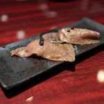 焼肉赤身にくがとう - 赤身肉の握り☆