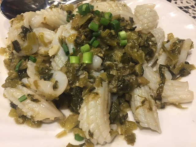 dautsun - 咸菜目鱼(高菜とイカ炒め)