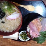 Oshokujidokoro Kaishin - 海鮮丼小とうどんのset