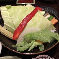 北新地　串かつ凡 - 生野菜
