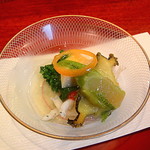 祇園もりわき - 菜の花と白魚のジュレかけ