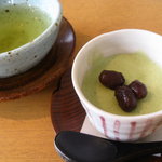 月見里 - 抹茶ムースと煎茶