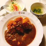 カレーショップ山小屋 - 中辛 ヒレカツカレー