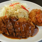 とんかつ ひろ喜 - 特選ヒレとんかつ＆海老クリームコロッケ定食1140円