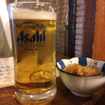 Tamai Ekimae Sakaba - サービスのファーストドリンク「生ビール」100円とお通し300円