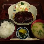 福徳食堂 - Lサイズメンチ定食…税込680円