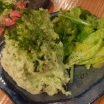 ひな酉 ふじ乃 - 岩のりポテトサラダ　山盛り＾＾